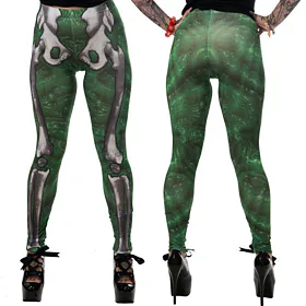 kalhoty plátěné KREEPSVILLE SIX SIX SIX Skele-Bone XL